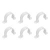 sourcing map 6Pcs PVC Pipe Straps, 40mm(1-4/7") Plastic Conduit Strap