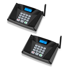 SANZUCO Intercoms Wireless for Home Upgraded, 5300ft Full Duplex Intercom Hands-Free, 2-Way Real-Time Intercom System with Group Call & Auto Answer for House/Office (2 Pack, Black)