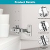 Set of 6 Cabinet Hinges Kitchen Cupboard Hinges with Screws