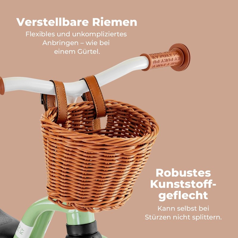 PUKY Chaos Basket S Brown | Flexible Children's Handlebar Basket