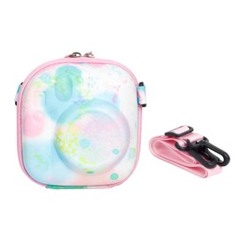 MUZIRI KINOKOO Bunte harte EVA-Hülle für Fuji Instax Mini 12/Mini 40/Mini 11/Mini 99/Mini 90/Mini 8/Mini 7+ Kamera, Sofortbildkamera-Aufbewahrungstasche mit Schultergurt, Watercolor, Kameratasche