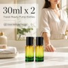 1oz Travel Glass Lotion Bottle Refillable Cosmetic Pump Dispensers,2 Pack