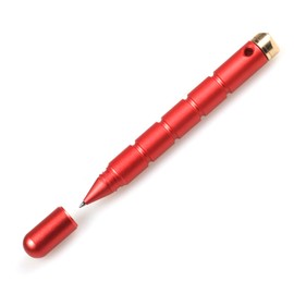 Ztylus Gadget Addix 3 in 1 RATTLE PEN: Black Ink Writing Pen, Spinner End Cap, Pressure Tip, Ergonomic Grip (Round Tip Aluminium Red)