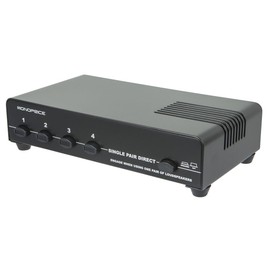 Monoprice 4-Channel Speaker Selector - Black Up To 140W Per Ch. Distribute Speakers, Perfect for Home Theater Audio
