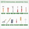 POLLIBEE 35Pcs Beekeeping Supplies Starter Kit with Bee Suit,Smoker &