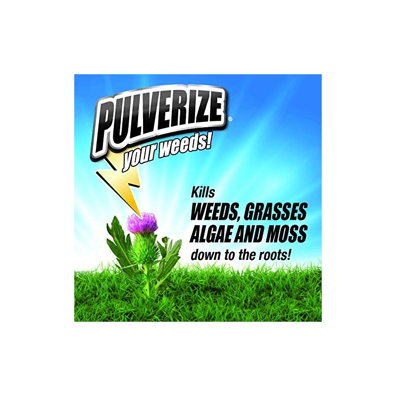 Pulverize Weed and Grass Killer, All Natural, Fast Acting, Non-Staining,