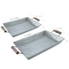 AuldHome Design Galvanized Farmhouse Trays (Set of 2, Small &
