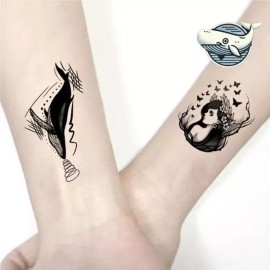 트렌디 아트 타투 스티커 30장 핫한 jdm2+5ERq Trendy Art Tattoo Stickers 30 Sheets Hot JDM2+5ERq [Type D]