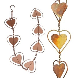 DUOHERESHUI Rainwater Chain, Metal Rain Chain, Rain Chain for Gutters, Decorative Rain Chain, Rain Chains for Downpipes, for Outdoor Garden Decorations, Decorative for Garden, Patio