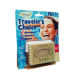 Herbaria Traveler's Choice 4.5 oz Soap Bar with Essential Oils, Handcrafted All-Natural. Includes Stow ‘n Go Case. Enjoy Other Herbaria Skin-Friendly Products.