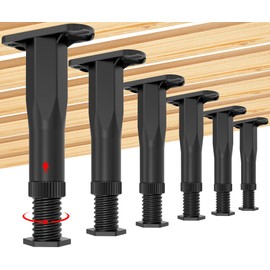 6PCS Adjustable Bed Frame Support Legs ( (8.3"-14.5" ), Frame Center Slats Heavy Support Leg, Extra Durable Furniture Suport Feet, for Frame/Sofa/Dresser/Chair/Table, Legs Furniture Replacement Parts