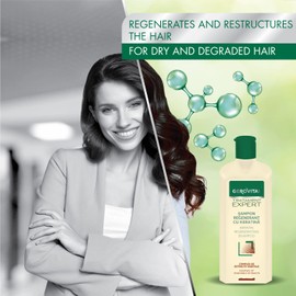 Gerovital Tratament Expert, Keratin Regenerating Shampoo, Hair care, Hair Regenerating Care for fragile, fine, devitalized Hair, 400 ml