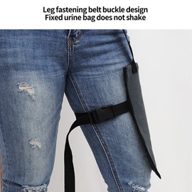 Catheter Leg Bag Holder, Urine Drainage Bag Holder, Urine Shoulder Bag, Single Bag, Urine Drainage Shoulder Bag Cover with Adjustable Strap for Home, Travel, Wheelchair Bed (Black)