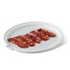 ONEMORE Microwave Bacon Tray Ceramic Bacon Cooker Meat Rack for