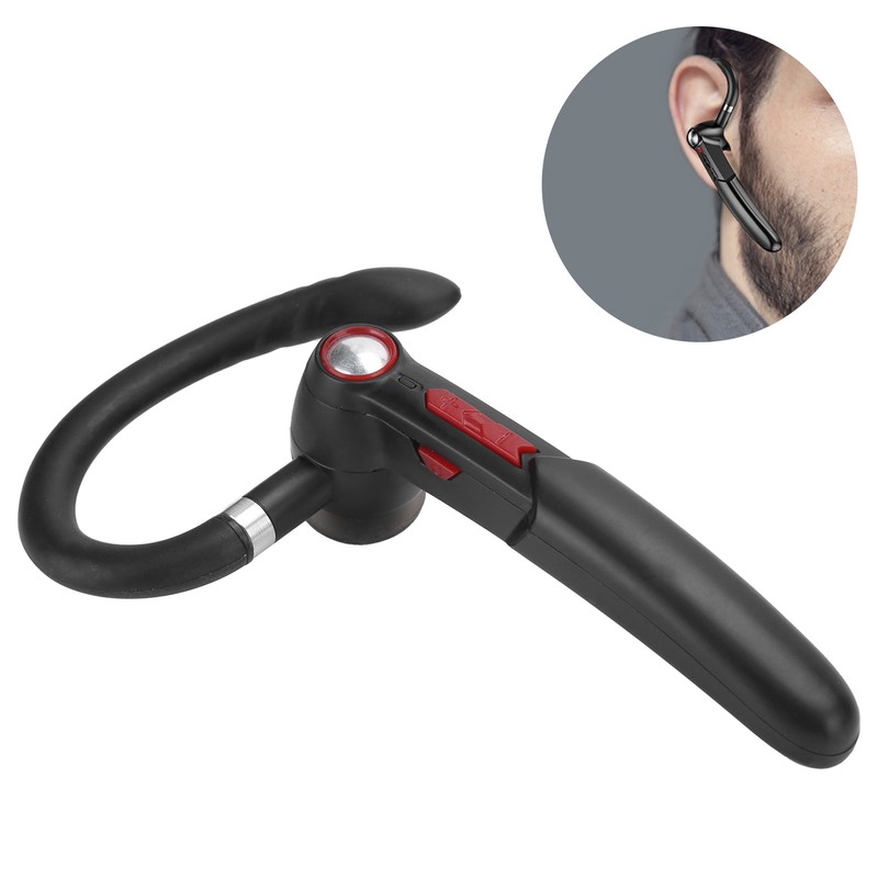 Portable Monaural Bluetooth Headset Earphone Headphone Equipment High Compatibilityred