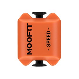 moofit Speed Sensor and Cadence Sensor, Bluetooth & ANT+ Wireless Speed, Distance and Cadence Sensor with IP67 Waterproof Low Energy Technology, Orange