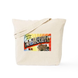 CafePress Albany New York Greetings Tote Bag Natural Canvas Tote Bag, Reusable Shopping Bag