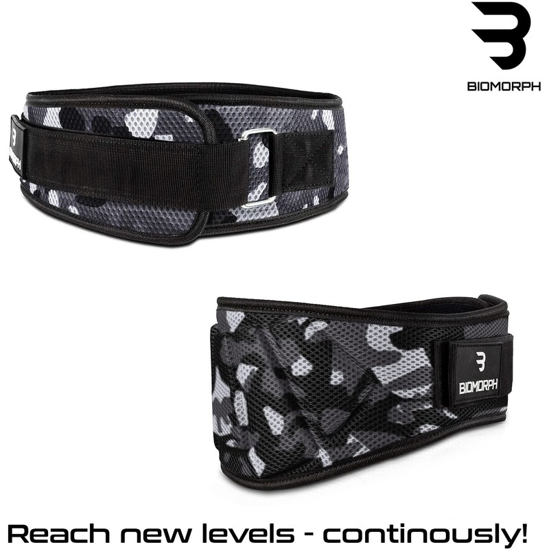 BIOMORPH Neoprene Weight Lifting Belt for Strength Training, Powerlifting, Bodybuilding,