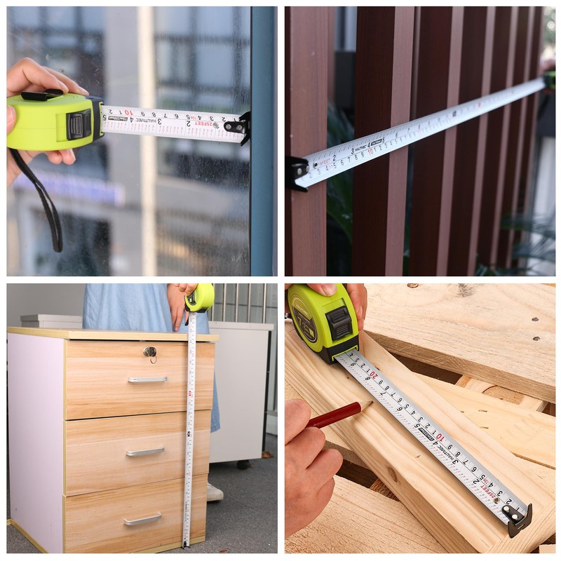 HAUTMEC Tape Measure 16ft with Dual Scale Metric and Imperial