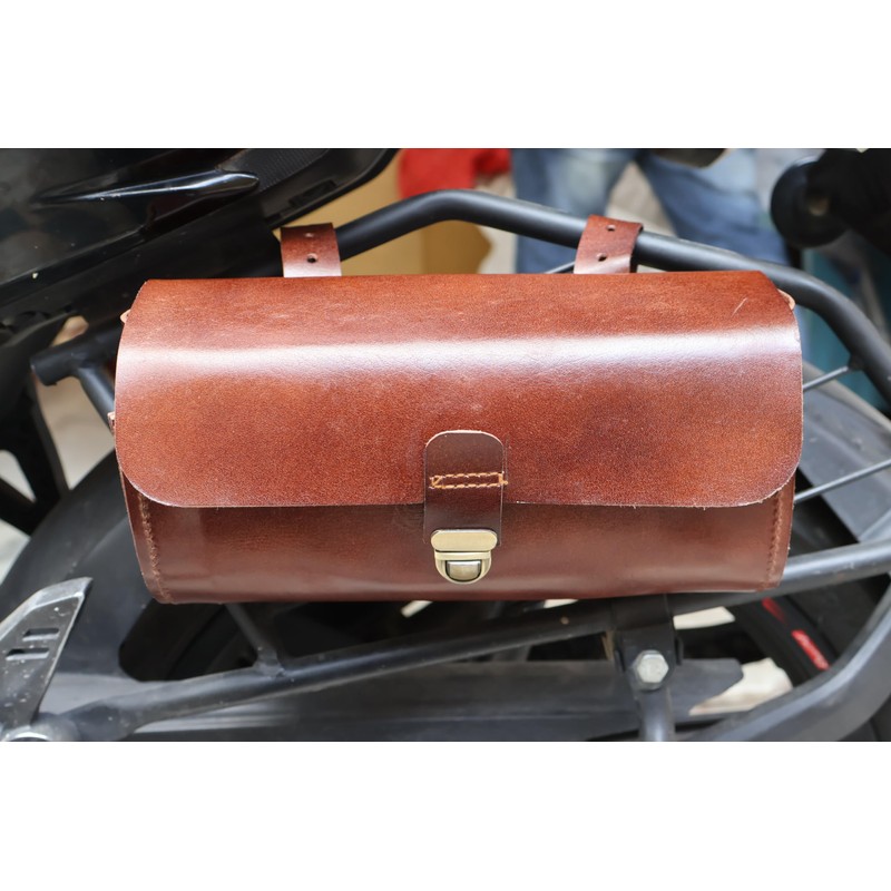 american blue Women Men Leather Saddle Bag Bicycle Accessories Bag