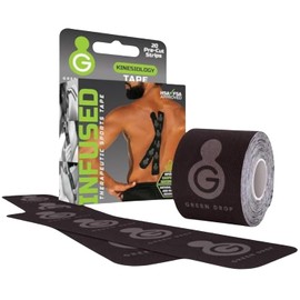 Green Drop Herb-Infused Precut Kinesiology Tape for Sports & Fitness Use