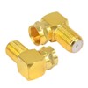 BOOBRIE F Type Conversion Plug L-Shaped F Male to F