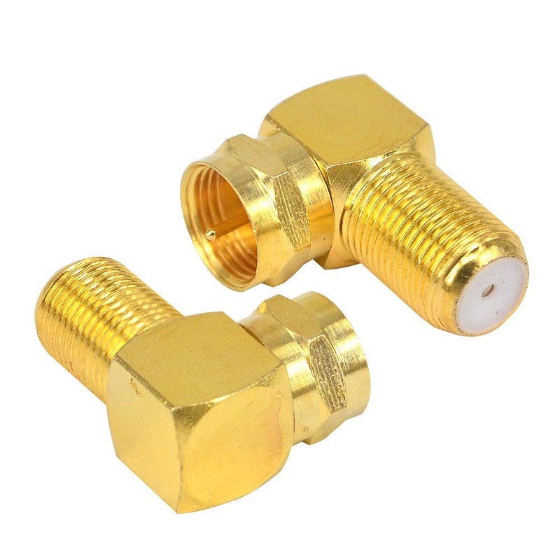 BOOBRIE F Type Conversion Plug L-Shaped F Male to F