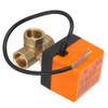 Motorized Ball Valve L Shape Orange Brass Electric Valves 3‑Wire