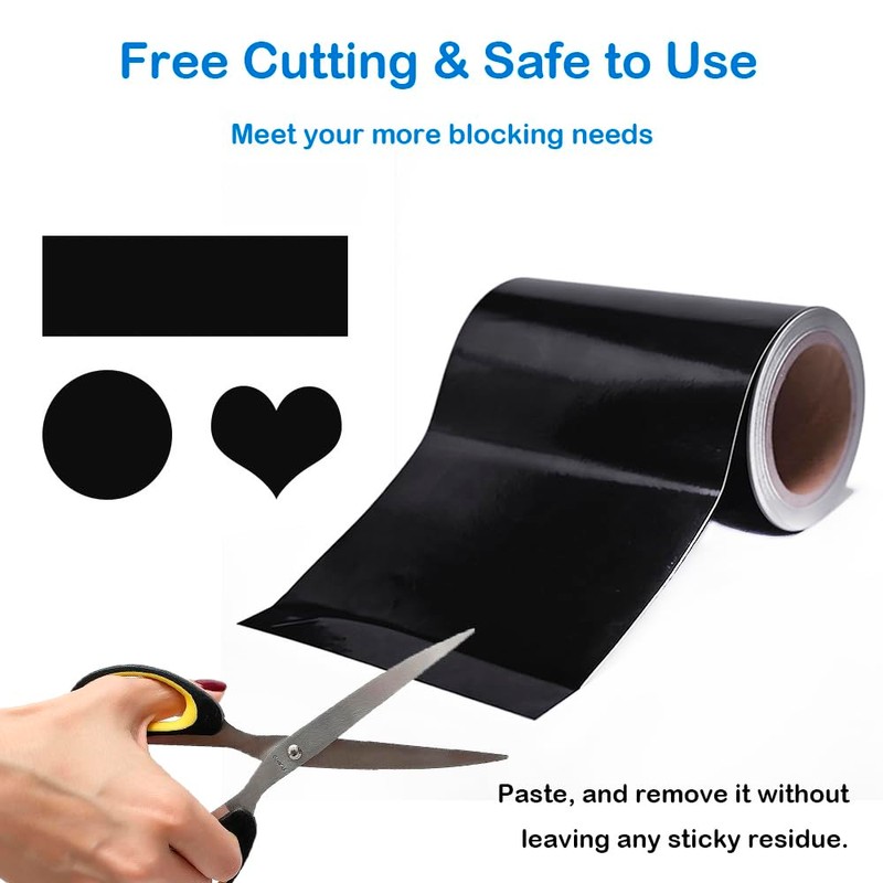Light Blocking Tape Light Dimming Sticker Adhesive Black Sheet for