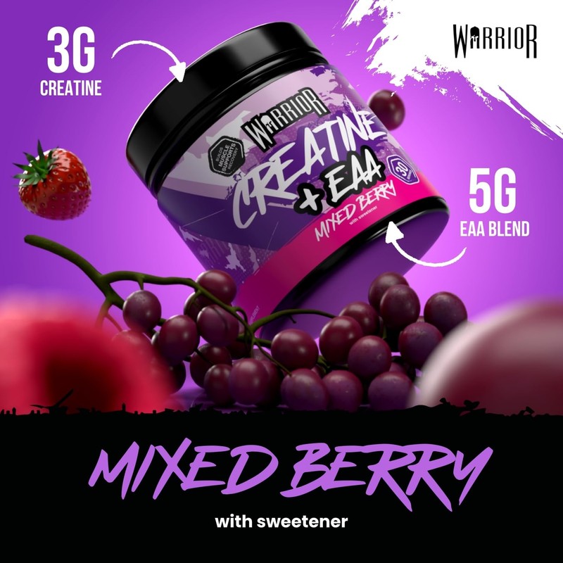 Warrior Creatine Monohydrate Plus EAA – 30 Servings Muscle Recovery