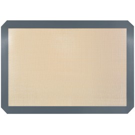 Silicone Baking Mat, 16.5" x 11.6" Silicone Cookie Sheets for Baking, Reusable Baking Mat, Non-Stick Reusable, Food Safe, Dark Gray Oven Baking Sheet for Making Cookies Macaroons Bread 1 Pack