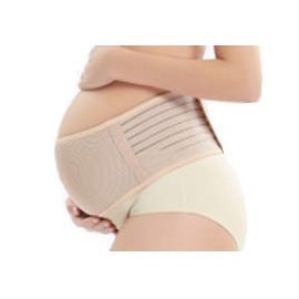 JazzyTwist Hug Pregnancy Belt Belly Band Maternity Belt Support Band Belly Stretch Mark Control (XL, Nude)