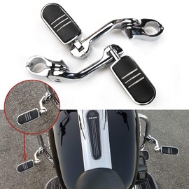 Chrome Motorcycle Highway Foot Pegs Aluminum Footpegs Rest Compatible With Road King Electra Glide