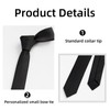 HSLPSM Women's Black Tie, Adjustable Tie, Black, Formal Black Ties,