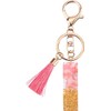 Rohans Pink and Gold Resin Alphabet Initial Letter Keychain, Bag