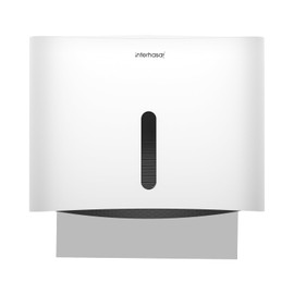 interhasa! Paper Towel Dispenser Wall Mounted, Adhesive Multifold Trifold c Fold Commercial Paper Towel Dispenser for Bathroom 10.8" L x 3.5" W x 8" H