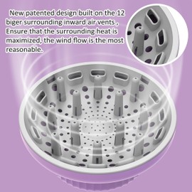 LIGOLIG Hair Dryer Diffuser for Curly and Natural Wavy Hair,Universal Hair Diffuser,Hair Dryer Diffuser Attachment (Pink)