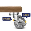 NINOSO 3 inch Threaded Stem Casters with Brake, Polyurethane Heavy