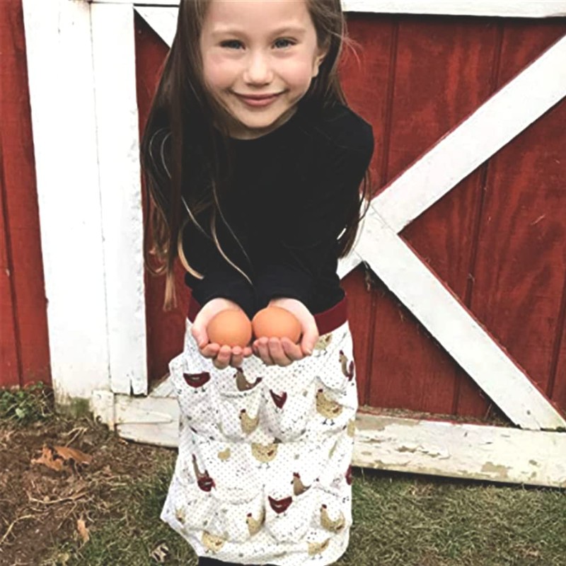 LIMEOW An egg apron, canvas apron, egg apron, collecting chicken