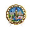 Wood Style Decorative Plate Detailing London Skyline: Big Ben, Tower