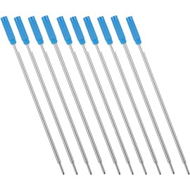 Jukjvtiy 10 Pcs Ballpoint Ink Pen Refills for Twist Pens 4.5'', 1mm Medium Tip Blue, Compatible with Cross Pen Refills