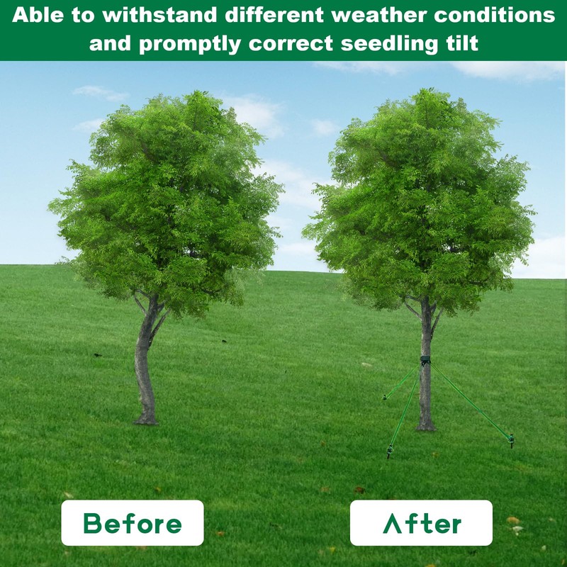 WOPPLXY 30 Pcs Tree Stakes and Supports, Heavy Duty Tree