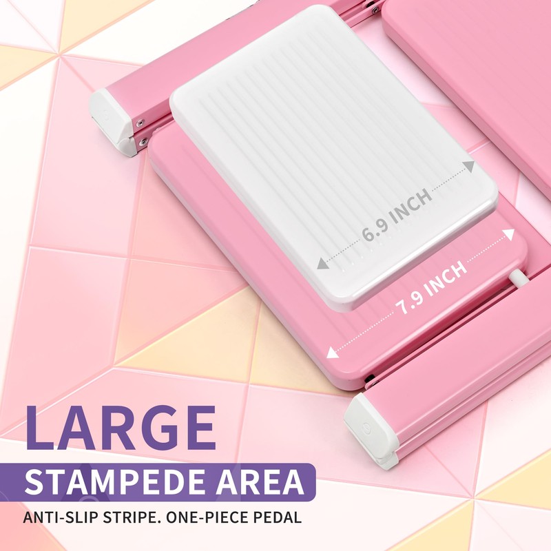 GameGem Pink 2 Step Ladder, Small Kitchen Step Stool for