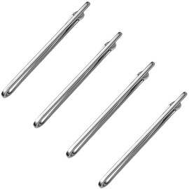 2 Inch Skinny Tie Clips for Men 4Pcs, Gift Box Packed, Suitable for Wedding Anniversary Business and Daily Life.
