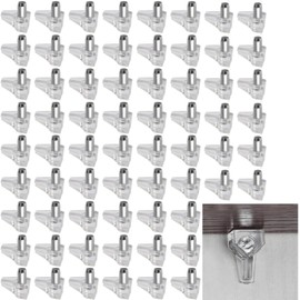 aninako Shelf Brackets, Dowels, Shelf Posts, Shelf Brackets, 50 Pieces, Metal Fittings, Dowels, Pin Diameter 0.2 inches (5 mm), Inserted Dowel Shelf Brackets, Furniture, Nitri, Shaft Support, Cabinet,