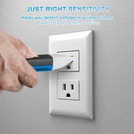 Non-Contact Voltage Tester Pen – Accurate AC Voltage Detection with Buzzer & LED Alerts – Electrical Tester for Circuit Breakers, Outlets, Wires, and Switches – Safe Tool for Home & Professionals