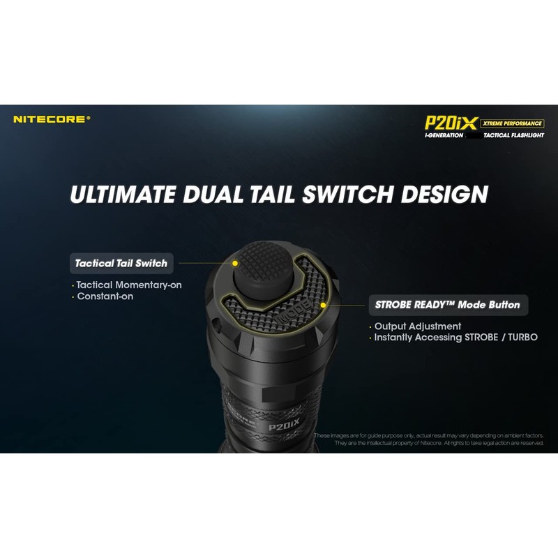 Nitecore P20iX Tactical Flashlight, 4000 Lumen USB-C Rechargeable High Lumen