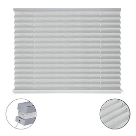 NOVINO RV Blinds for Camper Window,RV Shades Camper Blinds for Travel Trailers, Motorhome Pleated Window Shades-20 W x 24" L,Gray