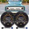 JESUO Pair 7" Projector LED Headlights fit Ford F-100 Pickup