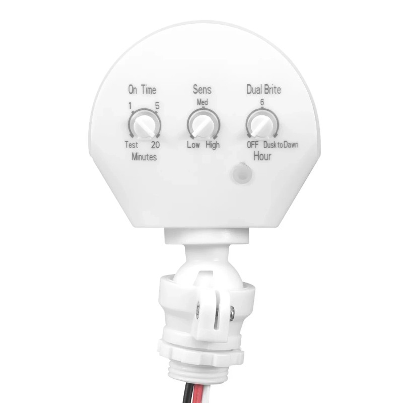 Globe 17000223 240-Degree Wired Motion Activated White Outdoor Flood Light